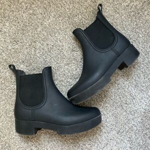 Black platform boots